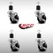 Service Caster 3'' SS Phenolic Swivel 1-7/8'' Expanding Stem Caster Set with Brake, 4PK SCC-SSEX20S314-PHS-TLB-178-4 - alternate 3